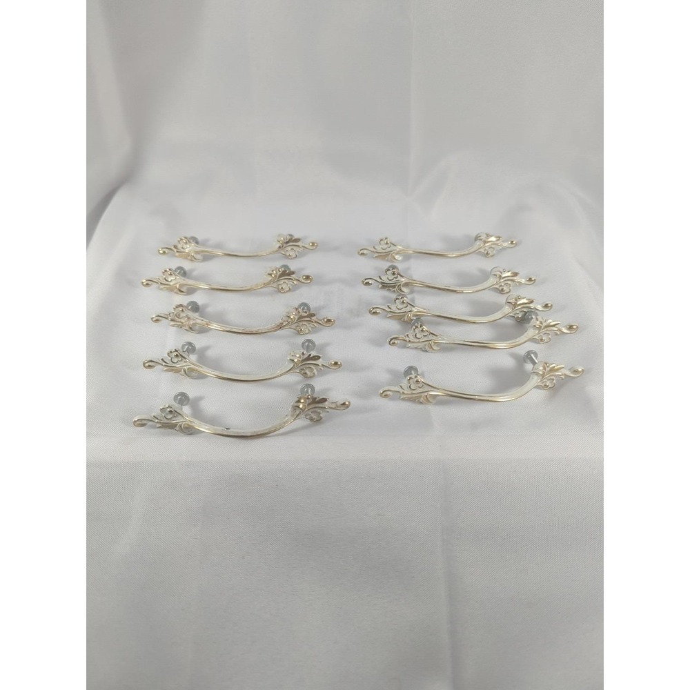 VINTAGE 1960 FRENCH PROVINCIAL DRESSER DRAWER HARDWARE 10 PULLS